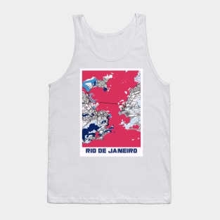 Rio De Janeiro - Brazil MilkTea City Map Tank Top